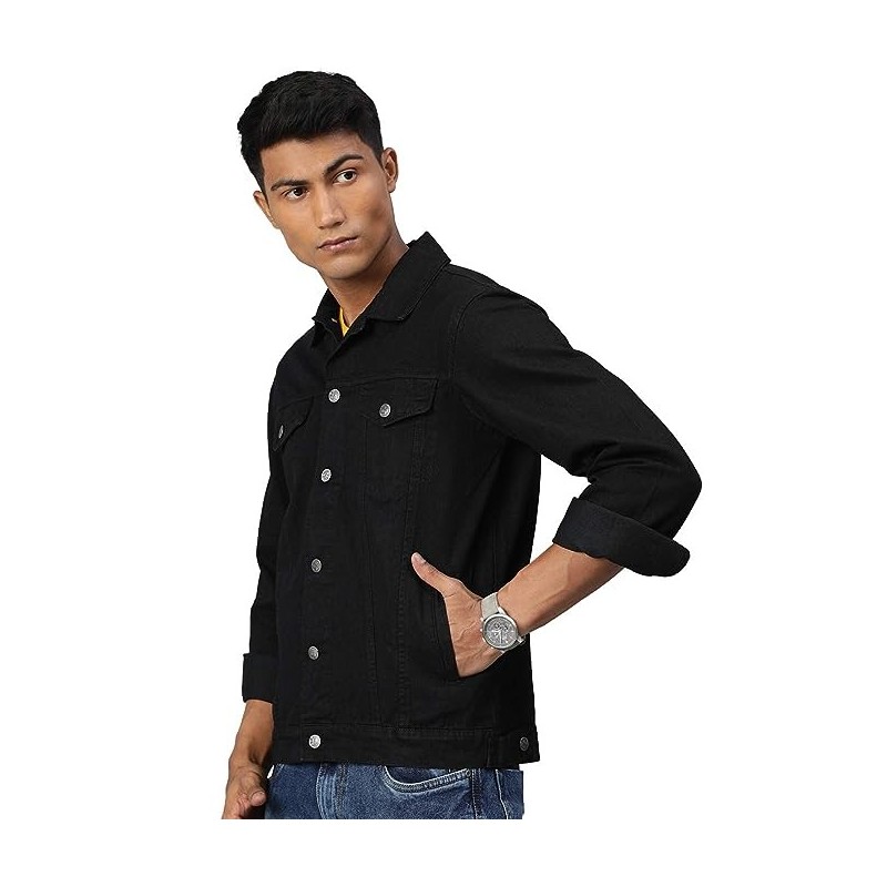 Men's Regular Fit Washed Full Sleeve Denim Jacket