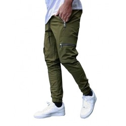 Men's Polyester Solid Men Stylish Cargo Track Pants