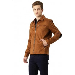 Leather Retail Suede Faux Leather Jacket For Men's