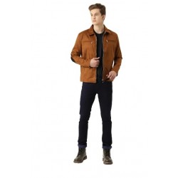 Leather Retail Suede Faux Leather Jacket For Men's