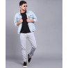 Men's Grey Slim Fit Stretchable Jogger Jeans
