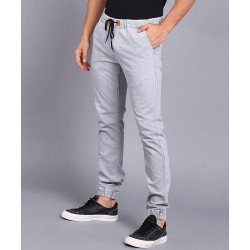 Men's Grey Slim Fit Stretchable Jogger Jeans