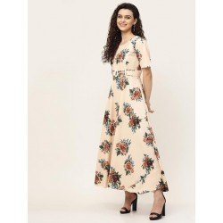 Women's Rayon Grey Fit and Flare Dress Dress for Women